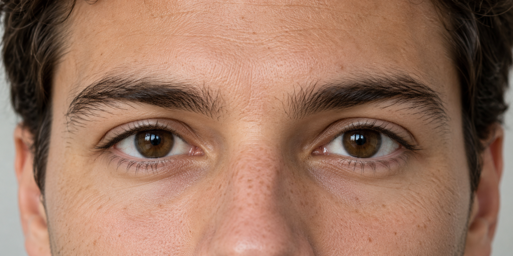 AI-generated illustrative eye area for Reading B; not a measured sample