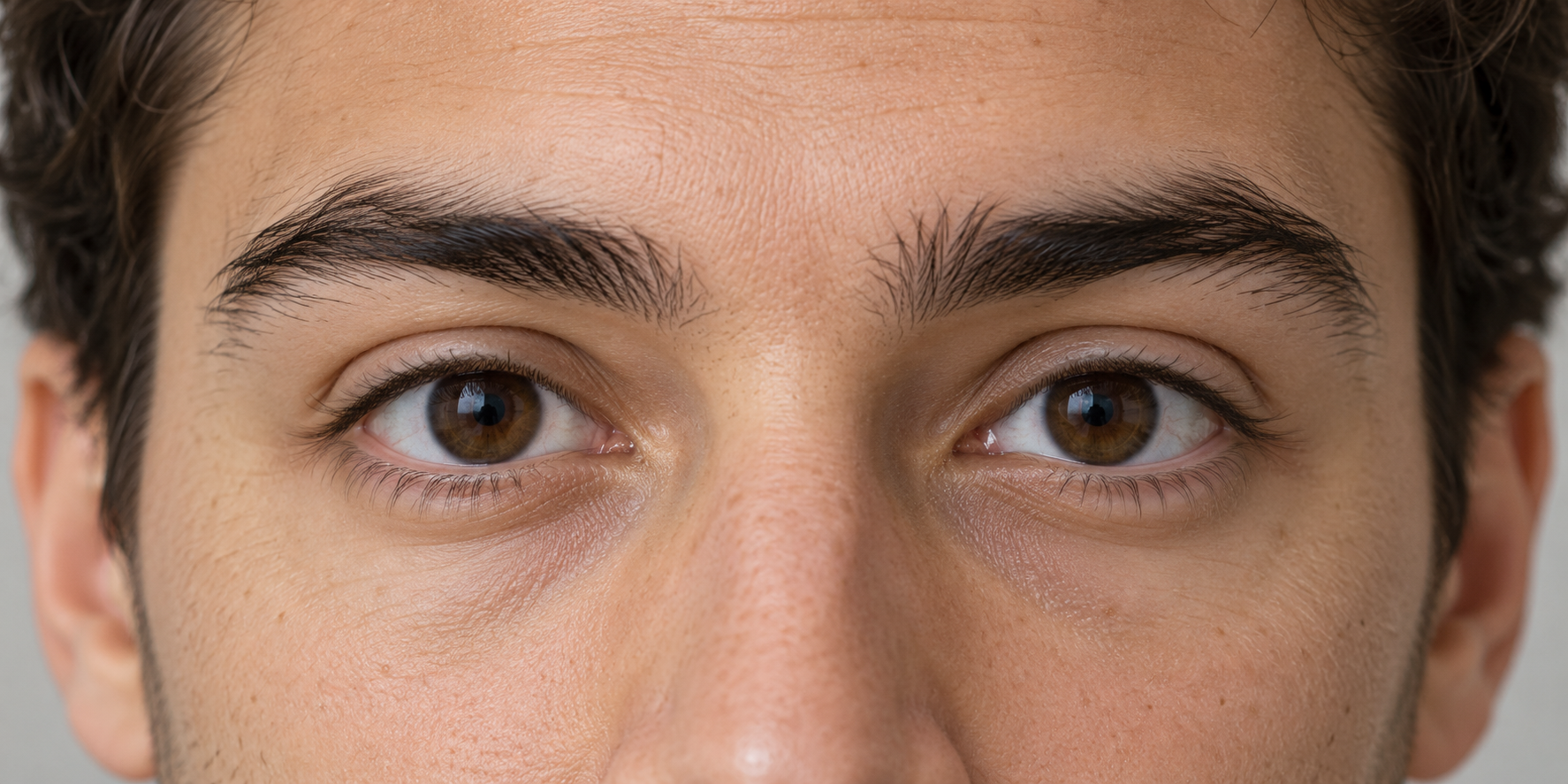 AI-generated illustration of a more open prey-leaning eye area